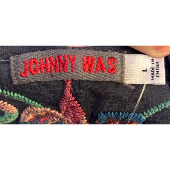 Johnny Was Embroidered Blouse Gray Multicolor L - Picture 6 of 6